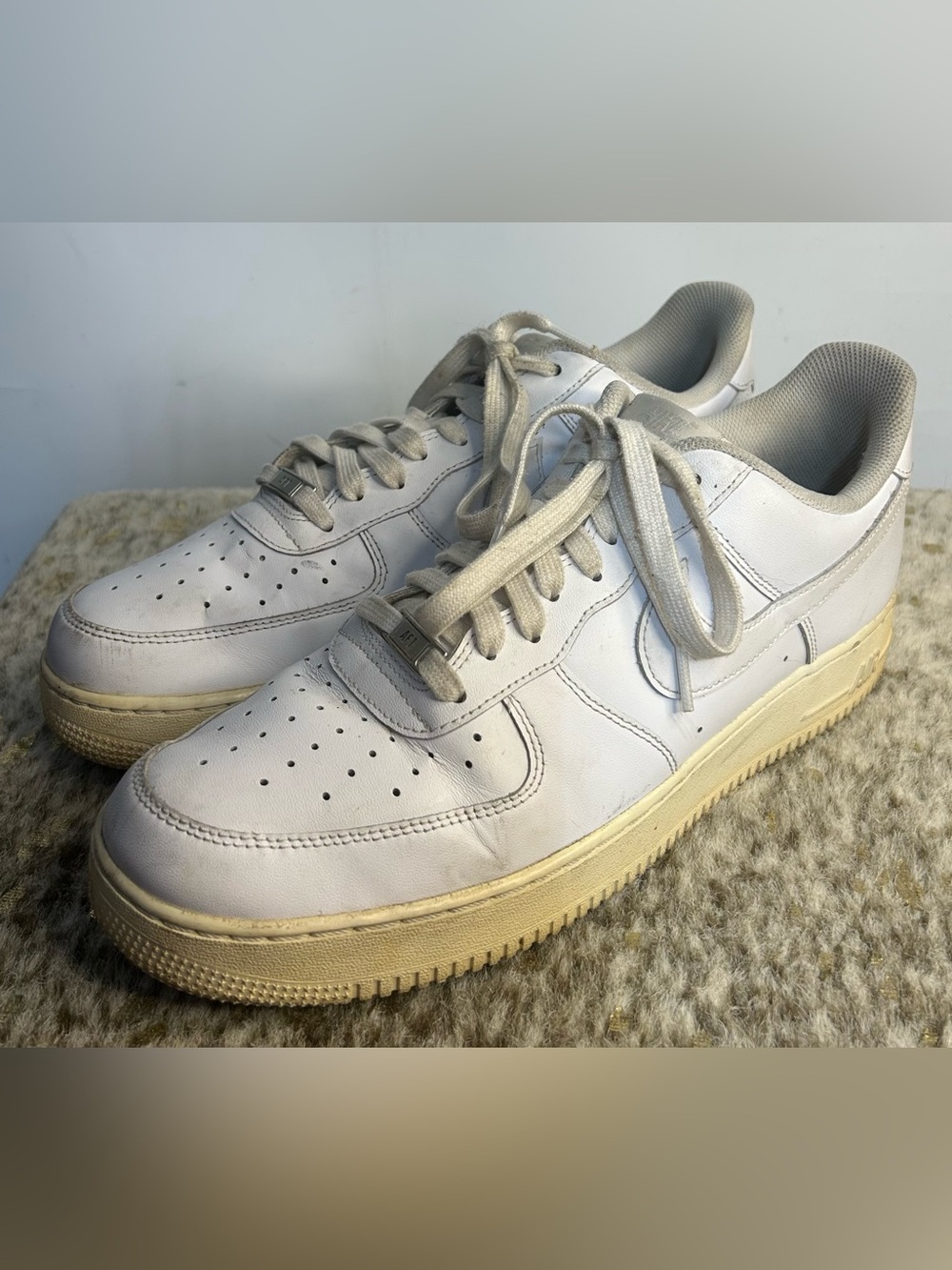 Nike Air Force 1 White Sneakers Mens Size 13